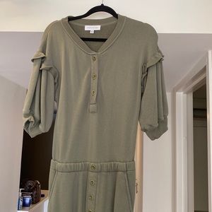 Something Navy Esmeralda ruffle jumpsuit